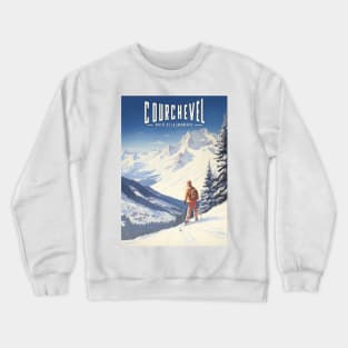 Affiche Courchevel - France - Auvergne-Rhône-Alpes - Savoie - illustration Crewneck Sweatshirt